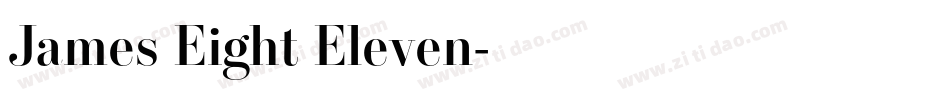 James Eight Eleven字体转换
